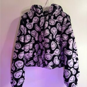 Plus Size 2X H&M X Smiley Jacket - Black and Purple
